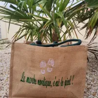 Sac toile de jute vert